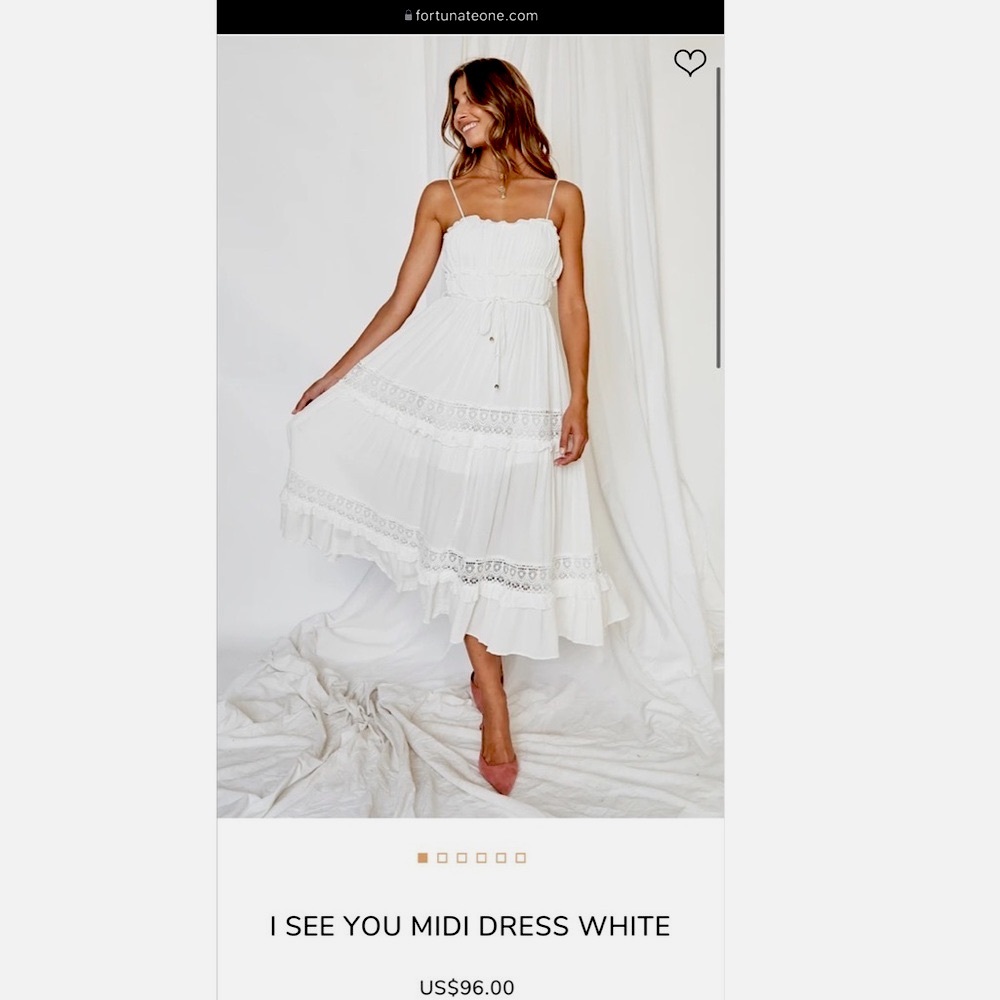 I SEE YOU MIDI DRESS WHITE 🤍